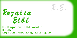 rozalia elbl business card